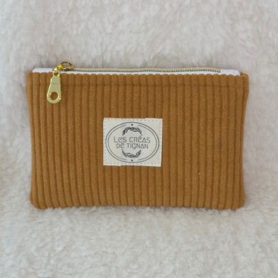 Porte monnaie Léopardine ocre