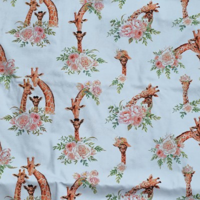 Tissu coton girafes et...