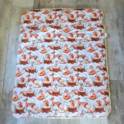 Couverture animaux de la foret hiver