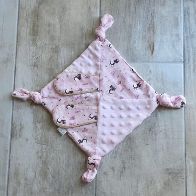 Doudou oreilles jersey rose