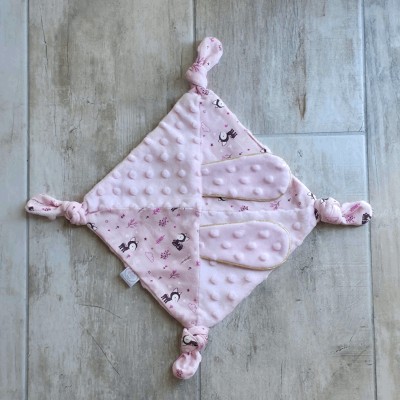 Doudou oreilles jersey rose