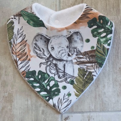 Bavoir bandana savane éponge de bambou