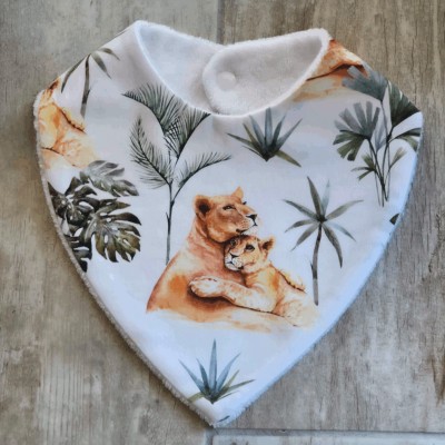 Bavoir bandana lionceaux